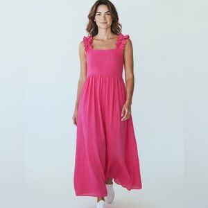 LAKE Pajamas Lolly Day Nap Midi Dress Size Small